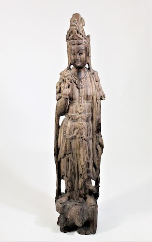 Large Standing Terracotta Quanyin