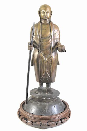 Japanese Bronze Figure of Jizo Bosatsu