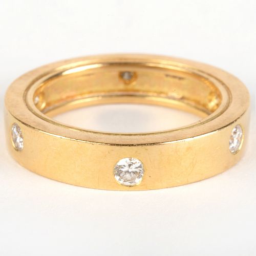 Boucheron 18k Gold and Diamond Band Ring