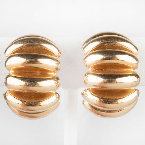 Pair of 14k Gold Earclips