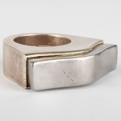 Large Modern Sterling Silver Ring