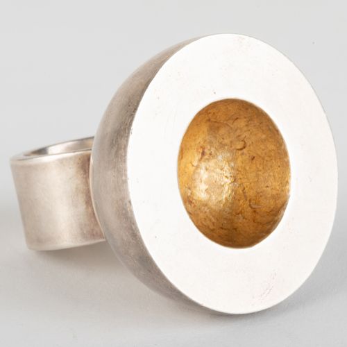 Large Contemporary Sterling Silver Ring