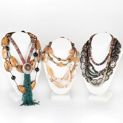 Group of Seven Miscellaneous Beaded Necklaces