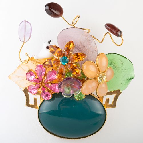 Philippe Ferrandis Floral Brooch
