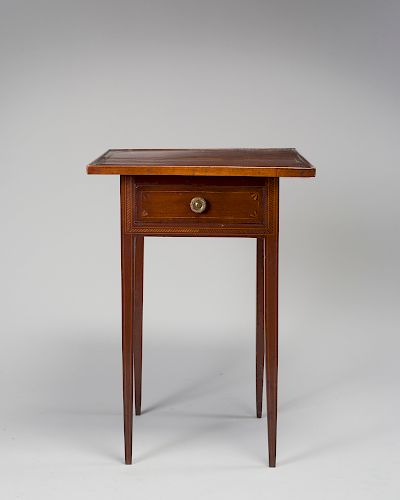 FEDERAL INLAID ONE-DRAWER CHERRYWOOD STAND,
 Connecticut, circa 1810-1830
