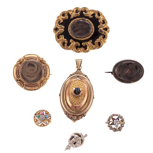 A Collection of Victorian Mourning Jewelry