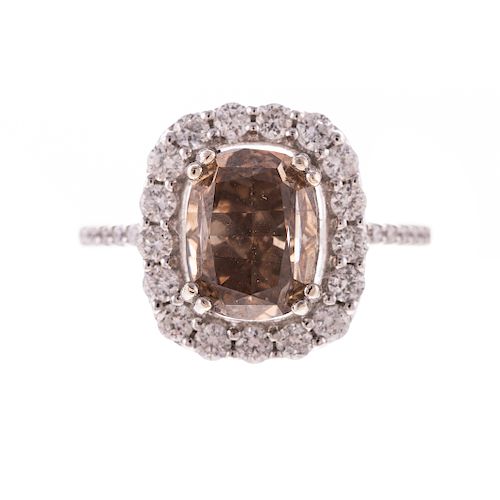 A GIA Cognac Diamond Ring in 14K