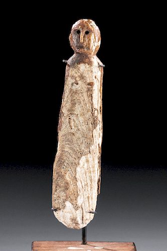 Ancient Inupiat Fossilized Tusk Idol / Doll