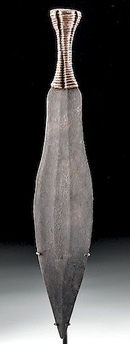 Early 20th C. Ngombe Steel & Wood Short Sword