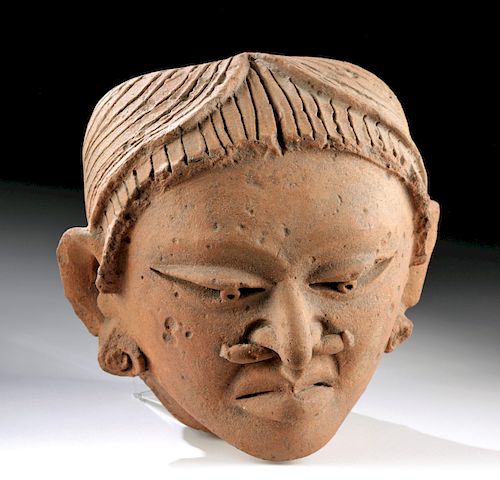 Rare Javanese Majapahit Pottery Head of a Prince