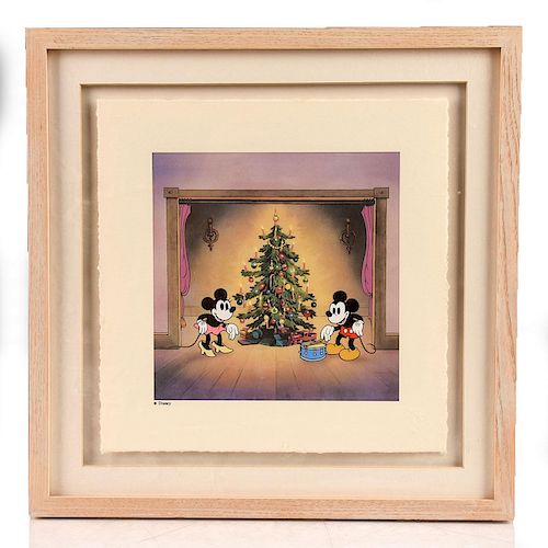DISNEY ENGRAVED ETCH SERIGRAPH, MICKEY & MINNIE MOUSE