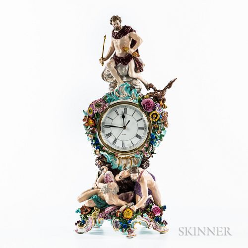 Meissen Porcelain Mythological Mantel Clock