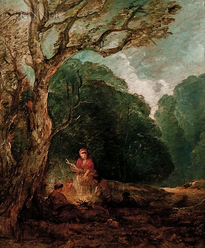 Attributed to Thomas Gainsborough (British, 1727-1788)  The Campfire