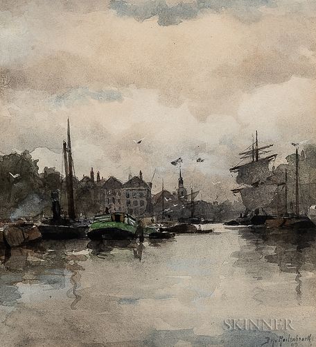 Johan Hendrik van Mastenbroek (Dutch, 1875-1945)  Dutch Canal Boats