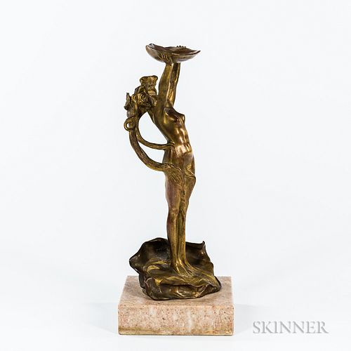 Art Nouveau Bronze Nymph