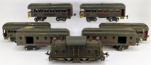 7 Pre-War Lionel Pullman Train Locomotive Cars