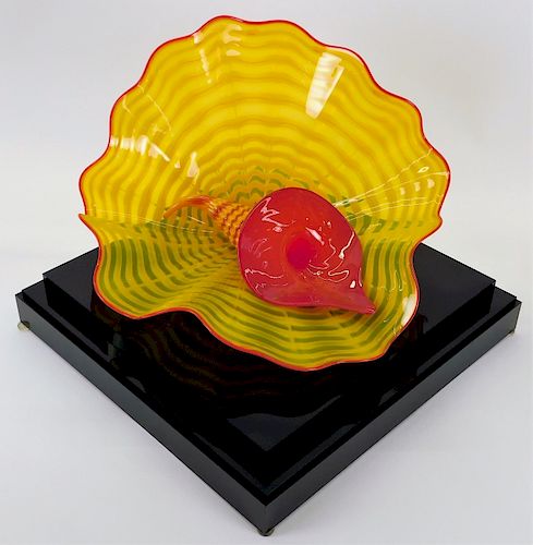 Dale Chihuly Persians 2 Piece Art Glass Sculpture