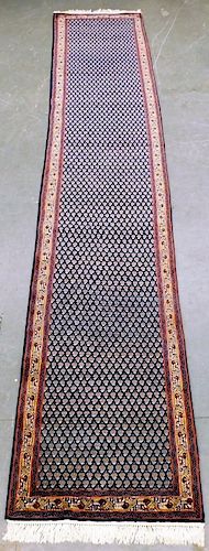 Indian Oriental Blue Patterned Carpet Rug Runner
