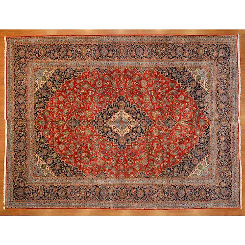 Fine Kashan Kork Wool Carpet, Persia, 9.11 x 13.4