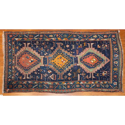 Antique Kazak Rug, Persia, 2.9 x 6.5