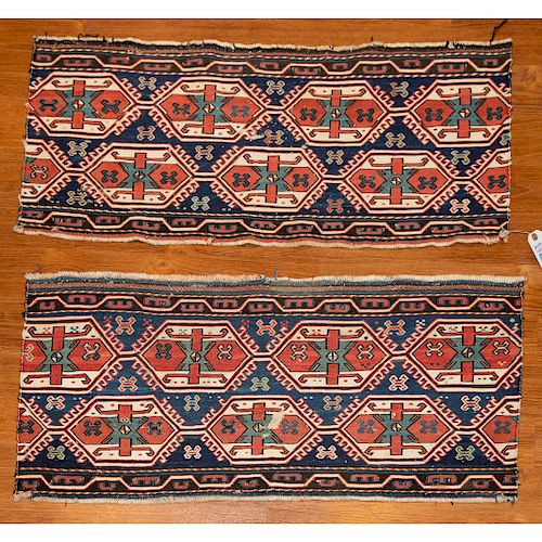 Pair Of Soumak Fragments, Turkey, 1.4 x 3.6