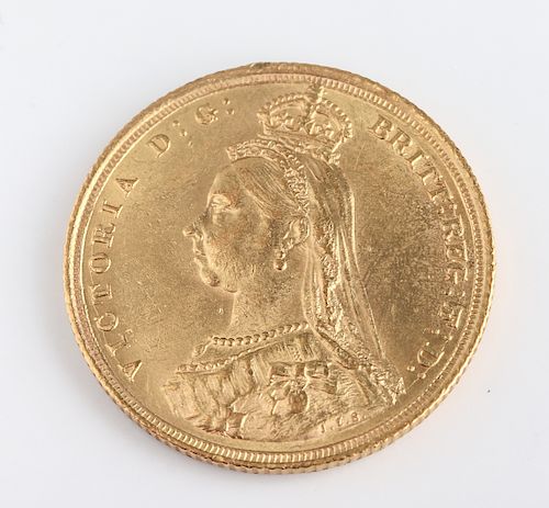 1889 S Australia Victoria Sovereign Gold Coin