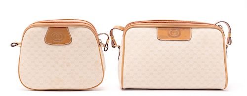 Gucci Monogram Canvas & Leather Handbags, 2