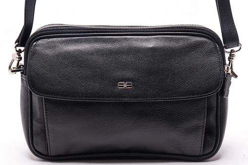 Balenciaga Black Leather Shoulder Bag