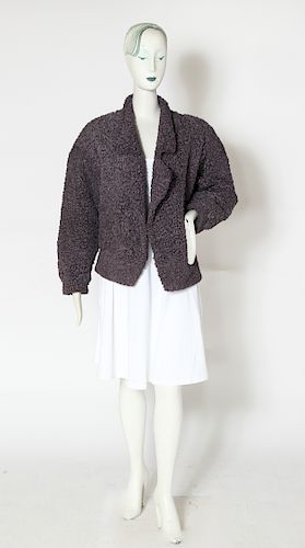 Carole Little Short Lamb Fur Coat