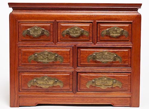 Small Chinese Seven Drawer Jewelry Chest