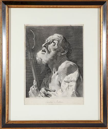 Pitteri after Piazzetta Sanctus Matthias Engraving