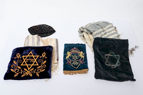 Judaica Talit / Prayer Shawls, Bags, Yarmulke, 6
