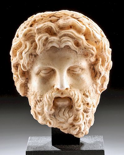 Fine Hellenistic Marble Head of a Bearded Man