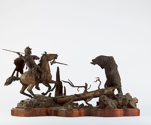 David Manuel "Grizzly Coup" Bronze Sculpture