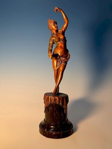 Austrian Patinated Bronze Orientalist Dancer