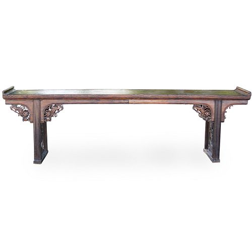 Large Chinese Carved Wood Altar Table