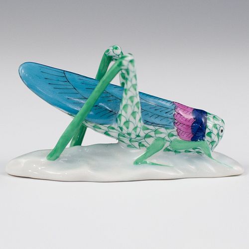 Herend Fishnet Porcelain Cricket Figurine