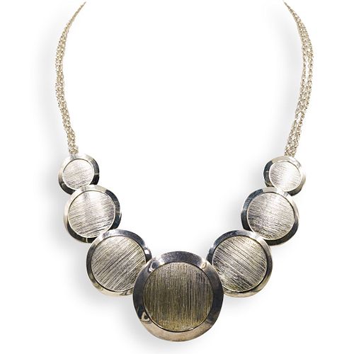 Sterling Silver Circular Necklace