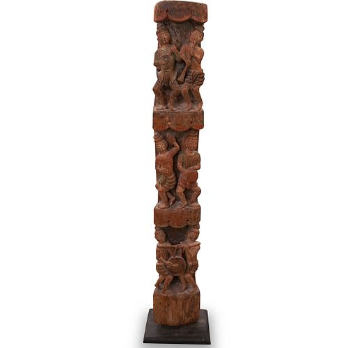 Thai Wood Carved Totem