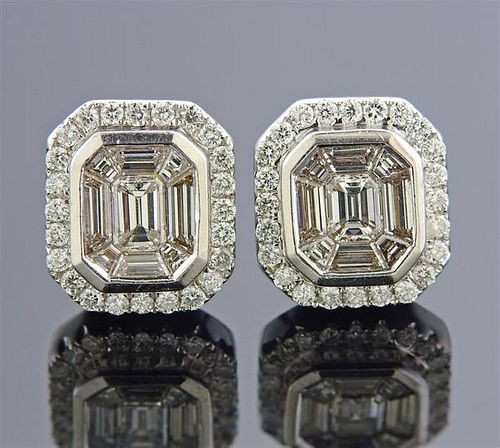 14K Gold Diamond Stud Earrings
