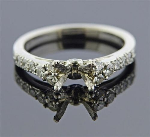 Scott Kay Platinum Diamond Engagement Ring Mounting 