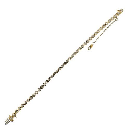 14K Gold Diamond 3.50ctw Line Bracelet