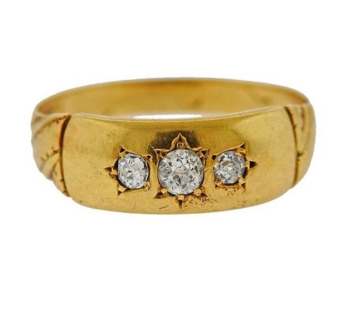 Antique 18K Gold Diamond Ring