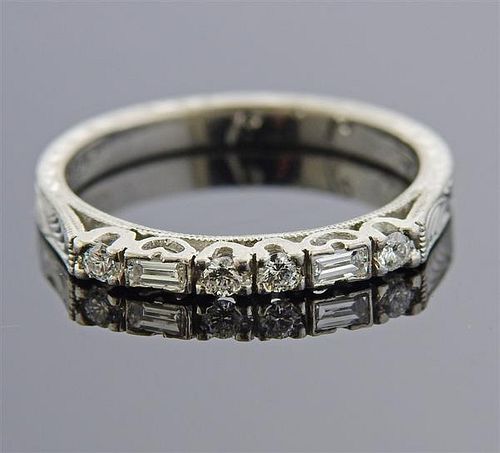 Tacori Platinum Diamond Wedding Band Ring