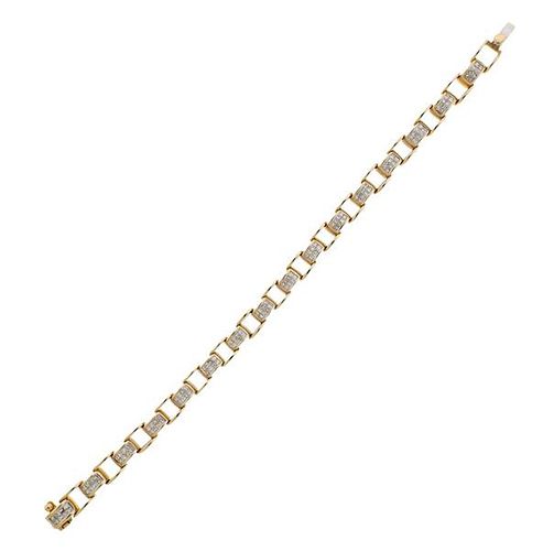 14k Gold Diamond Bracelet 