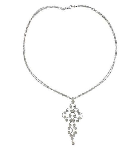 Leslie Greene 18K Gold Diamond Pendant  Necklace