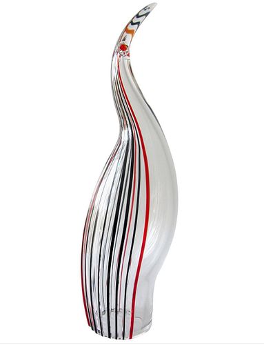 1970s Livio Seguso for Oggetti Italian Design Glass Bird Sculpture