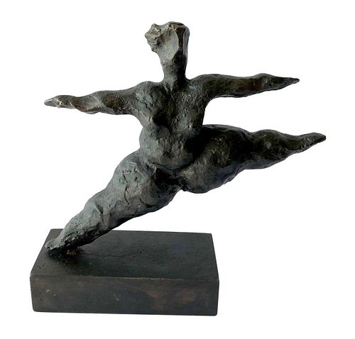 Matteo Lo Greco Bronze Donzatrice Rubenesque Female Nude Dancer