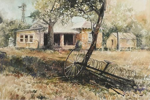 JAMES M. COLLEY (American/Texas 20th/21st Century) A PAINTING, "View of the Plough and Porch,"