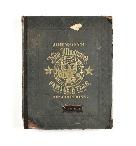 A CIVIL WAR ERA ATLAS, "Johnson's New Illustrated Family Atlas of the World with Descriptions," NEW YORK, 1863,